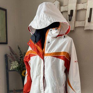 Columbia Vertex Core Interchange Off White & Orange Jacket M SHELL ONLY